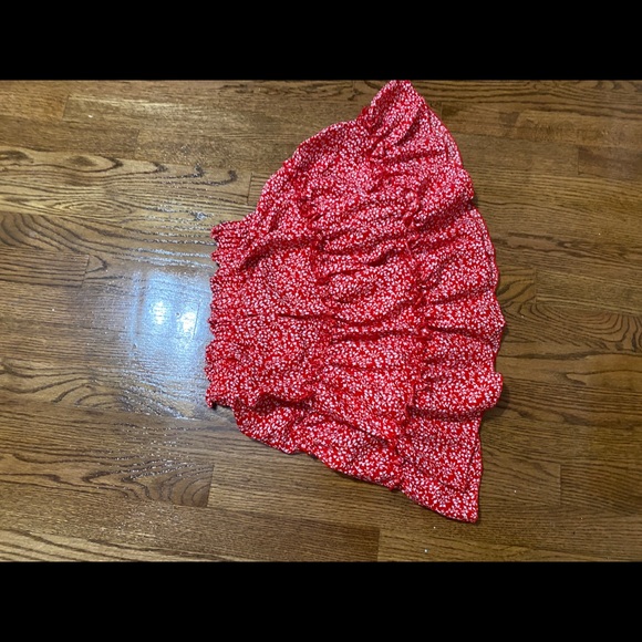 Shein red floral set (skirt and crop top) size S - Picture 5 of 6